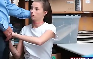Petite teen shoplyfter just dont truancy her daddy to know