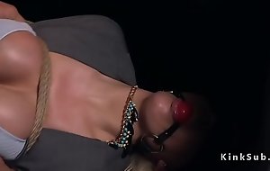 Huge boobs peaches got anal bondage sex