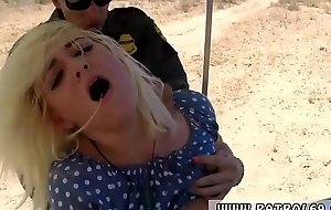 Police strap anal Cute platinum-blonde belle Marilyn Moore get