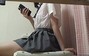 Japanese Schoolgirl Under Desk