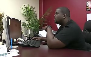 Advanced white transcriber group-fucked wide of her black and fat boss