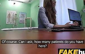 Fake Hospital Sexy reporter acquires to the point with blowjob and hard sex