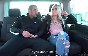 Stupid young blonde belive fake taxi came for her &_ let stranger thing embrace her raw