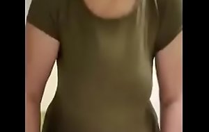 Chubby Bouncing Tits Under Green Dress