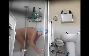 Spy cam of Granny in the shower