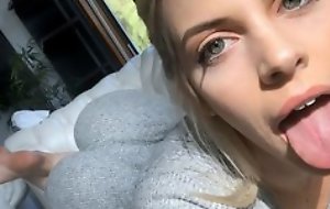Hot blonde young lady loves unsustained cock be expeditious for male off, doing great blowjob, fukcing alongside hardcore ssex act and having wild orgasm