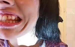 Mouth &_ teeth fetish POV toothbrush after goodmorning BJ pt1 HD