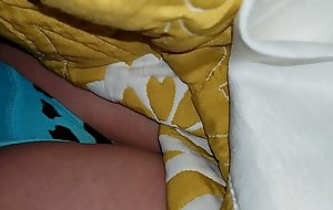 Rubbing princesses pussy with panties on