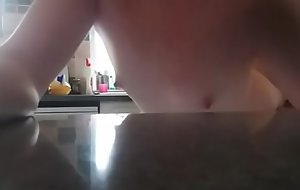 Kitchen creampie as roommate is in the next room..... Dont get caught!