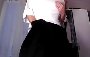 Young unskilled cross dresser secretary teasing with the addition of masturbating forth a cute skirt with the addition of blouse