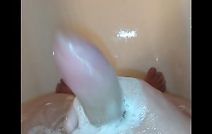 Stroking my dick in the shower