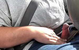Beating my cock while driving