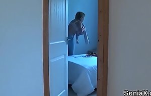 Unfaithful british milf lady sonia pops out her gigantic jugs