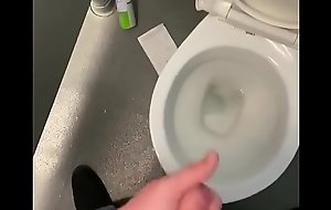 Cruising In public toilets wanking my hard cock with big cumshot