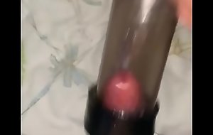 Fucking my dick pump while wife is shopping