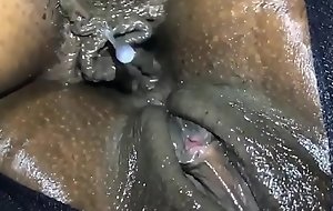 Lesbian girls dripping wet pussy action