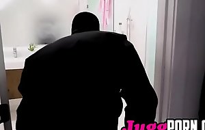 Kira is enjoying a quick masturbation session in the shower when all of a sudden two scary robbers in masks start to grab her.  - FULL SCENE on http://JuggPorn.com
