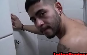 Straight Latino Strangers bareback fuck in the gym showers- LatinoHunter.com
