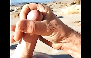 Beach wanking