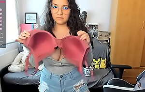 nice girl on web using ans shw me her women's secret bra pt2