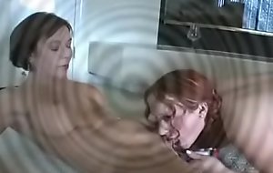 Lesbian vagina squirting adjacent to will not hear of redhead mouth