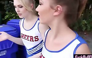 Petite cheerleader teens fucked apart from a coachs big dick