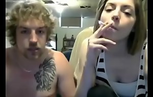 teen couple sucking fingering smoking on cam