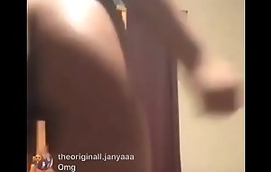Girl twerking on Instagram live
