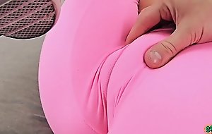 Most Perfect Relative to ASS Milf. Broad in the beam Bristols Glum Cameltoe Leggings