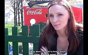 Hot redhead fucking in a park